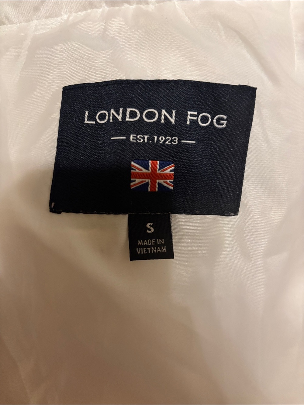 London Fog White Quilted Hooded Belted Puffer Coat - Picture 6 of 7